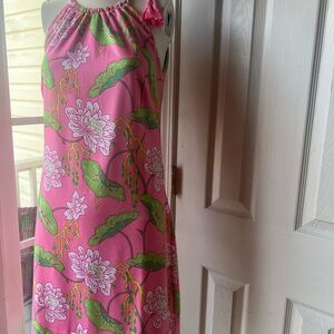 Gretchen Scott Designs Pink and Green Floral Dress